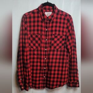 Red and Black Checkered Women's Shirt